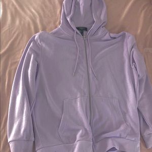 Large mens purple zip up